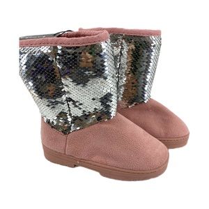Bebe 13c Pink&Sequence Mini Boots